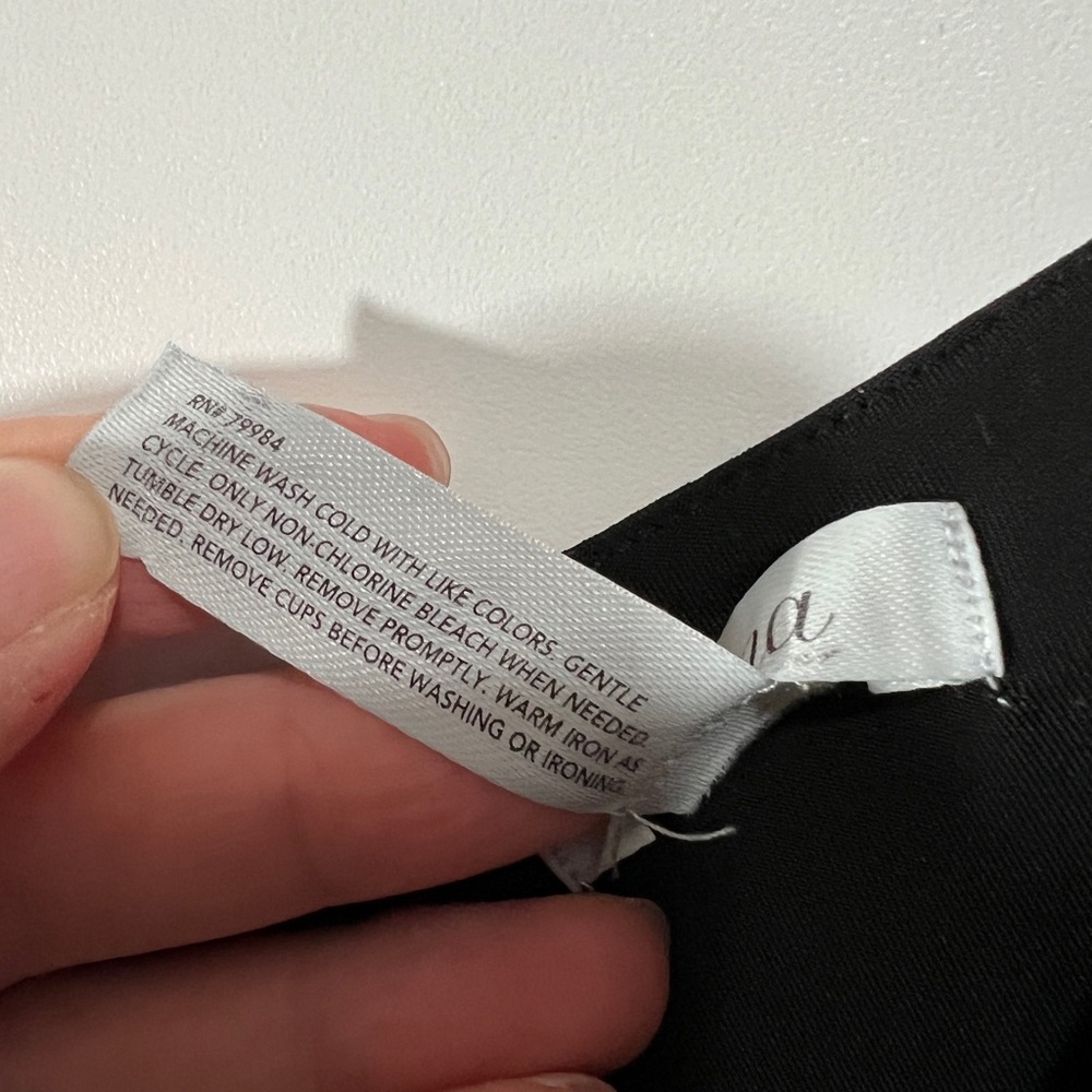 Soma Nightgown with Slit in Black with Light Pink Lace Size Small - Picture 8 of 8